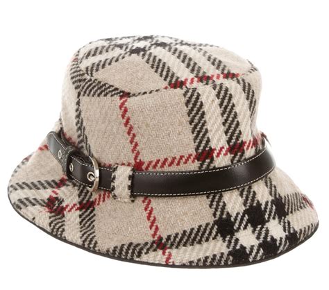 black burberry hat|burberry check wool bucket hat.